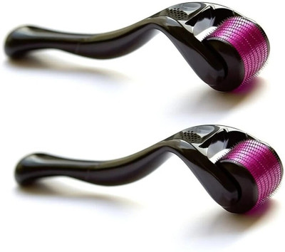 RUGY 2 Derma Roller For Hair & Beard Regrowth 540 Micro 0.5mm Titanium Needles(30 g)