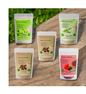 Beautoherb Herbal Amla reetha Shikakai Hibiscus Bhringraj Powder(250 g)