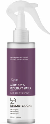 Dermatouch Actives 2% Rosemary Spray for Hair Growth | Suitable for all hair types | 200ml(200 ml)