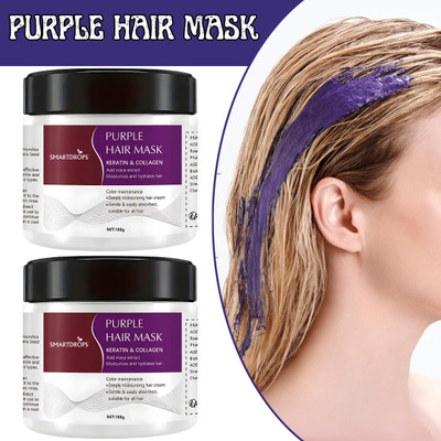 smartdrops Hair Mask with Keratin | Purple Nourishing Blend |Hair Mask for Men & Women(200 g)