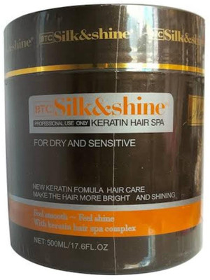BTC Silk shine hair spa for dry sensitive hairs(500 ml)