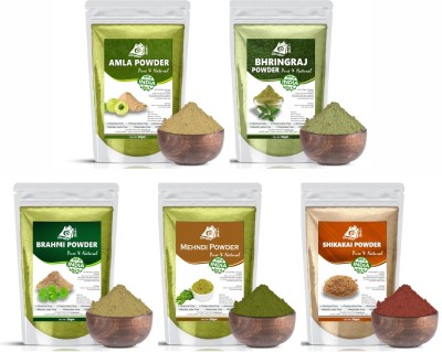 Ordershock Amla, Bhringraj, Brahmi, Mehndi & Shikakai Powder For Hair Care Combo Powder(250 g)