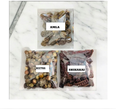 Beautoherb Natural Amla Aritha Shikakai raw(301 g)