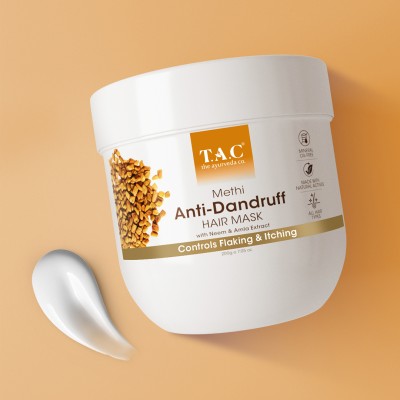 TAC - The Ayurveda Co. Methi & Amla Anti-Dandruff Hair Mask - Controls Hair Fall for Dry & Frizzy Hair(200 g)