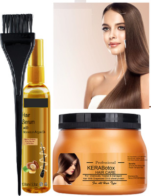 PERLENTE Smoothing Hair Spa Cream with serum and dye brush(200 ml)