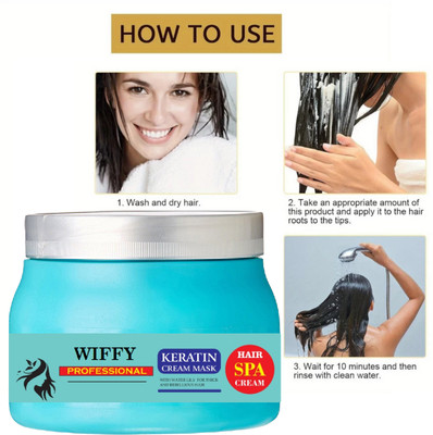 Wiffy Keratin Moisturizing & Smooth Creamy Hair Mask(500 ml)