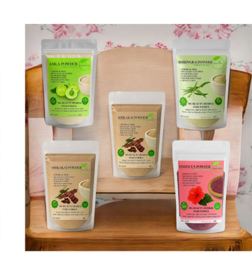 Beautoherb Shining Amla Aritha Shikakai Hibiscus Bhringraj Powder(250 g)