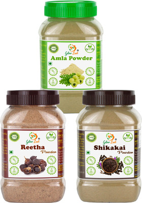 Glow Lush Herbal Hair Pack of Amla, Shikakai, Reetha Powder's for Hair & Scalp(100gm Each)(300 g)