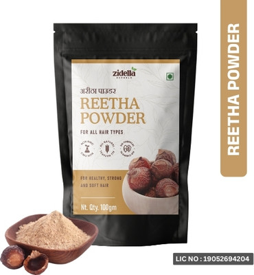 Zidella Reetha Powder- Face Pack , Aritha, Ritha, Soapnut for Hair Growth - Hair wash(100 g)