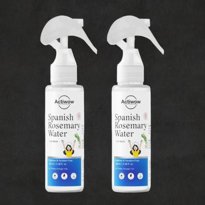 ACTIWOW Spanish Rosemary Water with Biotin Combo Set of 2 for Thicker Roots(100 ml)