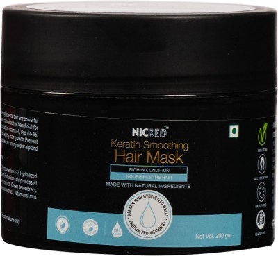 nicked Keratin Hair Mask for Dry Damaged hair | Rich In Condition & Nourishes the Hair(200 ml)