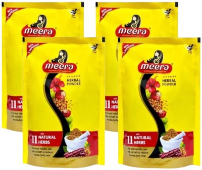 Meera Herbal Hair Wash Powder - 40g (Pack Of 4)(160 g)