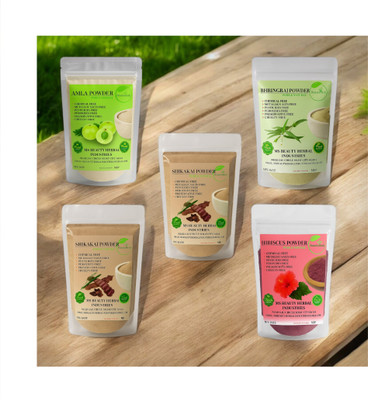 Beautoherb Herbs Amla Aritha Shikakai Hibiscus Bhringraj Powder(250 g)
