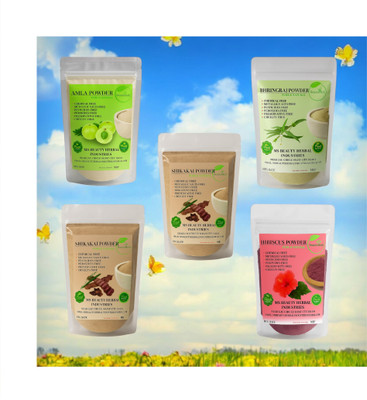 Beautoherb Amla Reetha Shikakai Bhringraj Hibiscus powder For Shine(250 g)