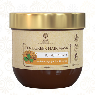 Khadi Essentials Fenugreek Hair Mask With Frankincense & Bhringraj Controls Hair Fall & Split(200 g)