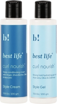 best life Define and Shine Hydrating Style Curly Hair Gel & Cream Set(400 ml)