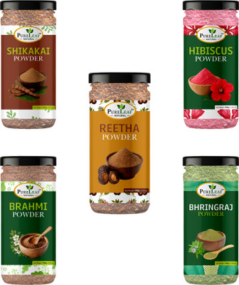 Herbenza Shikakai, Reetha, Bhringraj, Brahmi & Hibiscus Herbal Hair Powder Combo(500 g)
