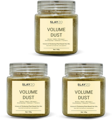 Slayzo Volume Dust Herbal Hair Powder For Volume Boosting 100g Each (Pack of 3) 300gm(300 g)
