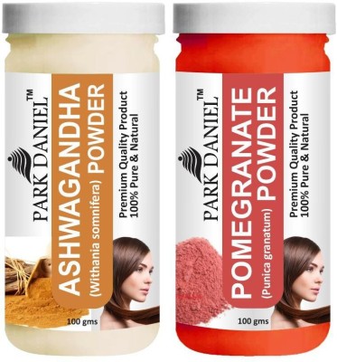 PARK DANIEL Natural Ashwagandha Powder & Pomegranate Powder Combo Pack of 2 Jars of 100 gms(200 gms)(200 g)