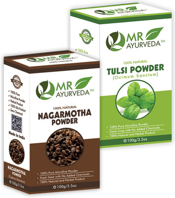 MR Ayurveda Nagarmotha Powder and Tulsi Powder - Set of 2(200 g)