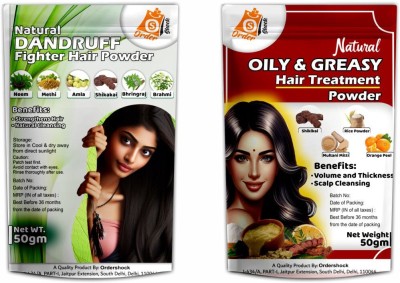 Ordershock Natural Dandruff Fighter Hair & Oily & Greasy Hair Powder For Hair Care Powder(100 g)