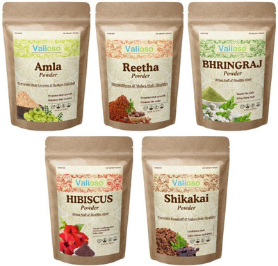 Valioso Amla, Reetha, Shikakai, Hibiscus And Bhringraj Powder for Hair Growth(250 g)