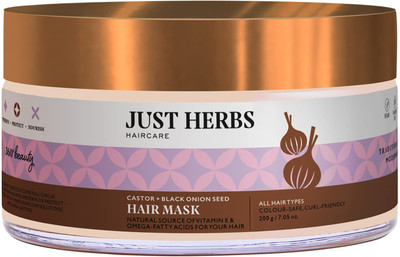 Just Herbs Castor And Onion, Scalp Treatment Hair Mask For Hair Fall Control & Hair growth(200 g)