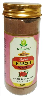 vedimatic gram udyog KHADI HIBISCUS (JAWAKUSUM) POWDER -100GM (PACK OF 1)(100 g)