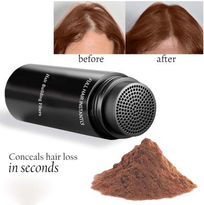 WOONGMI Hair Thickener Hair Building Fiber Thinning Hair Volumizer Powder , Dark brown