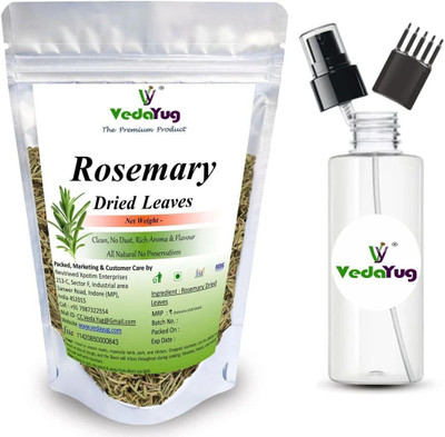 VY VedaYug Rosemary Leaves With Spray Bottle + Comb Applicator For Making Rosemary Water(100 g)