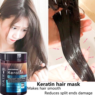 INDO CHALLENGE Keratin Hair Treatment Cream Deep Repair Hair Cream Keratin Hair Mask(500 ml)