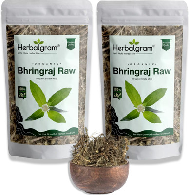 32% OFF on Herbalgram Organic Bhringraj Raw Dry Whole for Hair growth (Raw Form) - Combo Pack of 2(200 g) 32% OFF on Herbalgram Organic Bhringraj Raw Dry Whole for Hair growth (Raw Form) - Combo Pack of 2(200 g)