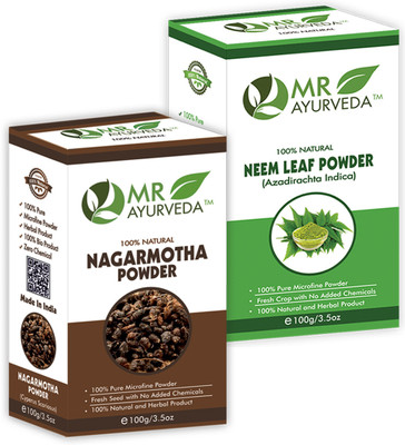 MR Ayurveda Nagarmotha Powder and Neem Powder - Set of 2(200 g)