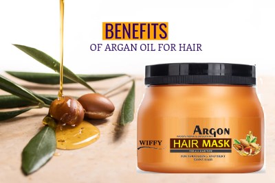 Wiffy Argan Oil Hair Mask Deep Moisturizing Repair Mask(400 ml)