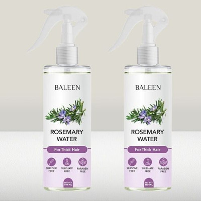BALEEN Rosemary Hair Growth Water for Men & Women, Hair Fall Control- 110 ml X 2(220 ml)