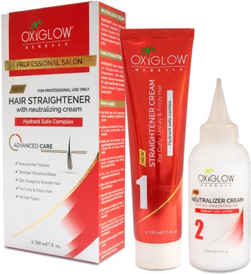 OXYGLOW Professional Salon Hair Straightener with Neutralising Cream(200 ml)