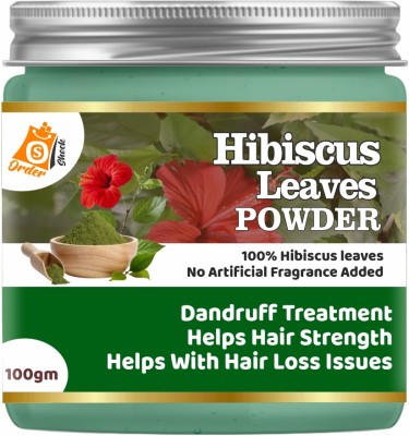 Ordershock Natural Hibiscus Leaves Powder For Face Care And Hair Care Hair Powder(100 g)