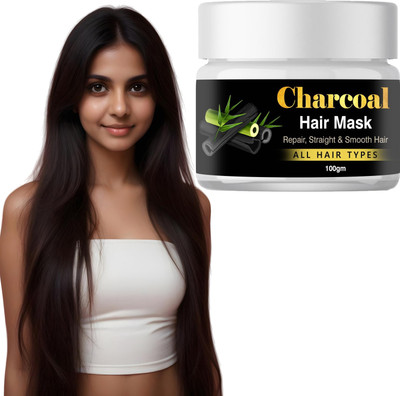 BKF Charcoal Hair Mask for Healthy, Soft & Straight Hair(100 g)