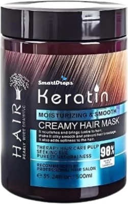 smartdrops Keratin Hair Mask for Moisturizing & Smooth Hair, (Pack of 1)(500 g)