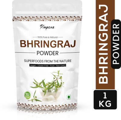 Pinpoxe Natural Bhringraj Powder For Body, Skin, and Hair - 1000g(Pack of 1)(1000 g)