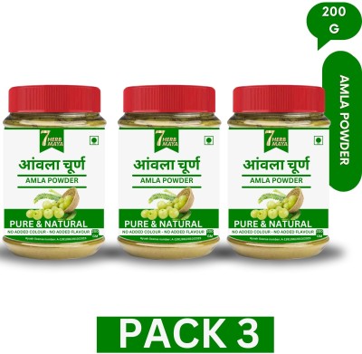 7Herbmaya Amla Powder For Hair Growth | Amla Churan for Hair Care PACK OF 3 - 200G EACH(600 g)