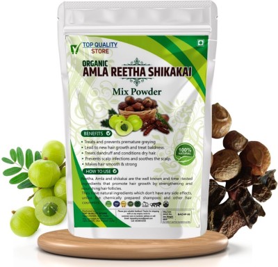 Top Quality Store Amla Reetha Shikakai Mix Powder For Hair Pack and healthy hair(100 g)