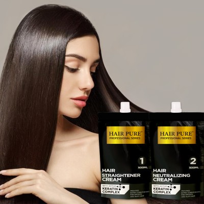 Hair Pure Hair Straightener Cream with Neutralizing Cream for Extra Conditioning(1000 ml)