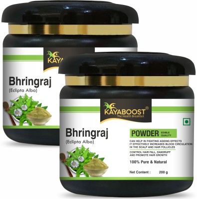 KAYABOOST Natural Bhringraj Powder for hair growth (Pack of 2)(400 g)