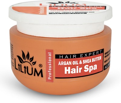 LILIUM Professional Hair Spa Argan Oil & Shea Butter Ideal For Dry, & Weakened Locks(400 ml)