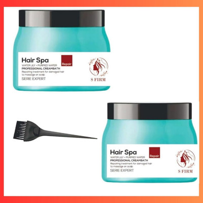 S Firm Combo of 2 Hair Spa Repair Mask With Free Hair Brush(490 g)