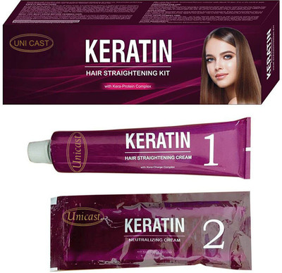 UNICAST UNICAST Keratin Hair Straightening Kit With Kera-Charge Complex(165 ml)