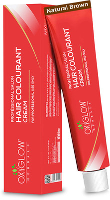 oxy glow herbals Hair Colourant Cream 90 Gm(Brown)|Professional|long lasting|Natural(90 g)