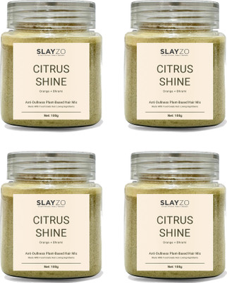 Slayzo Citrus Shine Herbal Hair Powder For Hair Shining 100g Each (Pack of 4) 400gm(400 g)