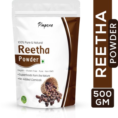 Pinpoxe Pure and Natural Reetha Powder 500g (Pack of 1)(500 g)